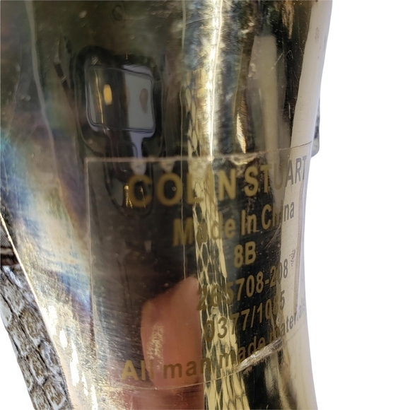 Colin Stuart | Reptile Snake Print Vegan Leather Platform Stiletto Platforms 8 - Picture 10 of 11